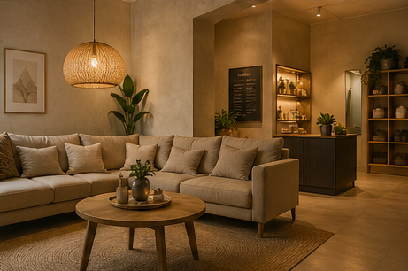 Flow balance lounge med soffa och bar